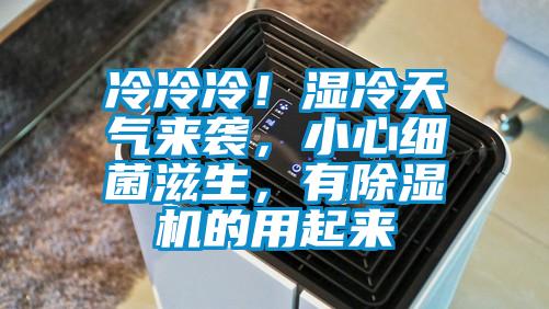 冷冷冷！濕冷天氣來襲，小心細菌滋生，有除濕機的用起來