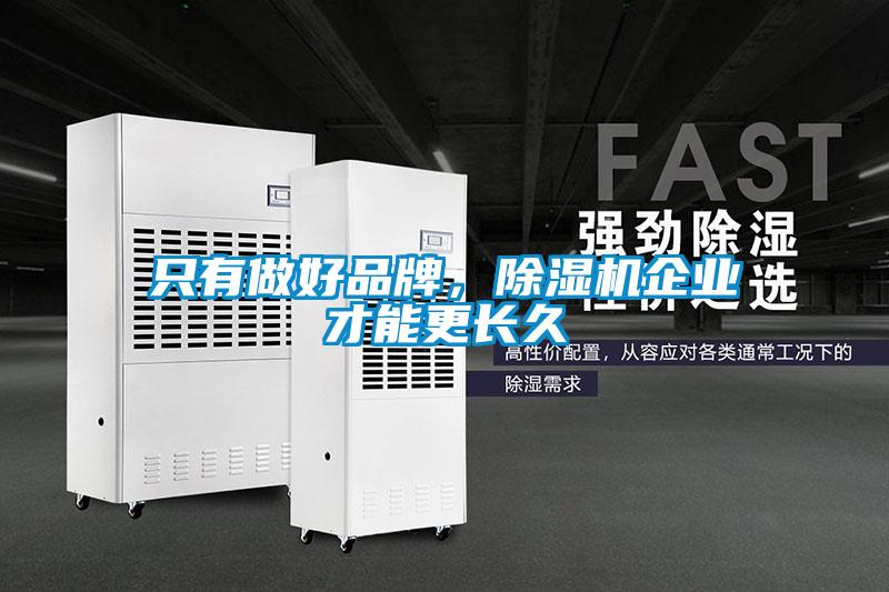 只有做好品牌，除濕機企業才能更長久