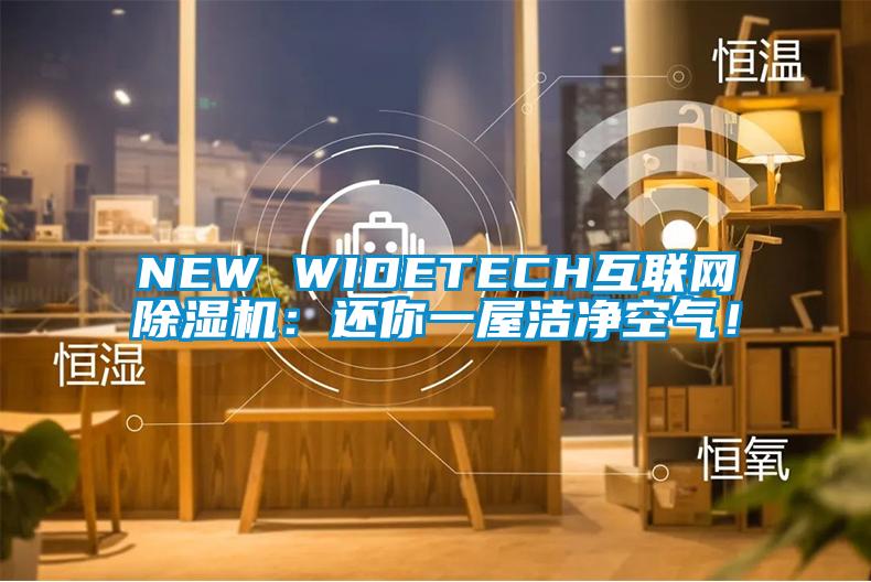 NEW WIDETECH互聯(lián)網(wǎng)除濕機(jī)：還你一屋潔凈空氣！