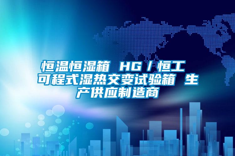恒溫恒濕箱 HG／恒工 可程式濕熱交變試驗箱 生產(chǎn)供應(yīng)制造商