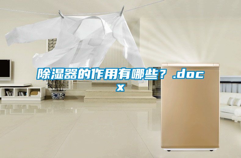 除濕器的作用有哪些?.docx